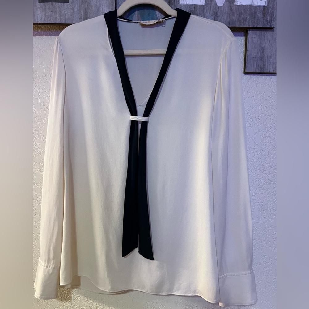 Tory Burch silk blouse with tie